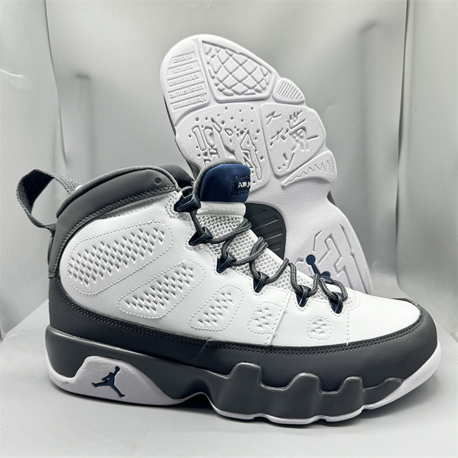 Men's White/Black Running weapon Air Jordan 9 Shoes 037